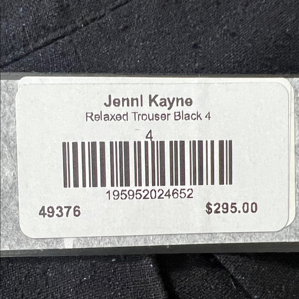 Jenni Kayne Black Relaxed Raw Silk Trousers Size 4 NWT - Picture 6 of 11